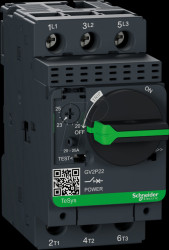 GV2P22 Motor circuit breaker, TeSys GV2P, 3 pole, 20 - 25 A