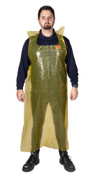 Fartuch, 1.48m, Fartuch, Unisex, 69cm, Żółty, Odporne na ciecze, Polietylen, Reldeen