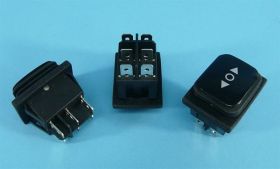 KCD4-B 16A/250V BLACK (ON)-OFF-(ON)