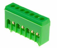 ZKL00-07 Listwa zaciskowa zerowa 7 zacisków 400V 30A (na szynę TH35)