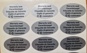Original Commodore Warranty Stickers (set of 3)
