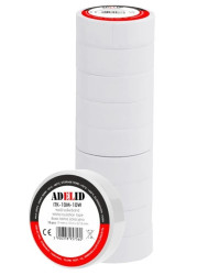 Taśma izolacyjna 10m PVC biała wodoodporna 19mm 1SZT.