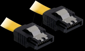 82473 Cable SATA 30cm yellow str/str Metall