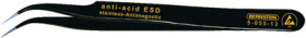 ESD SMD tweezers, uninsulated, antimagnetic, special steel, 120 mm, 5-055-13