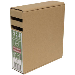 Quadrios 23CA173 Heatshrink Adhesive Black 2.4mm 3:1 10m Waterproof