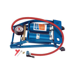 Draper 25996 Double Cylinder Foot Pump with Gauge