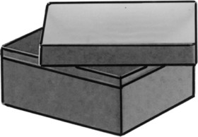 Container, without drawers, black, (L x W x D) 102 x 85 x 47 mm, V3-54-6-6-10-10