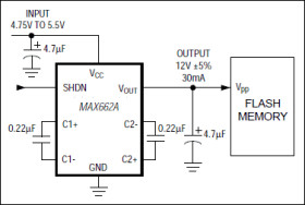 12V, 30mA Flash Memory Programming Supply