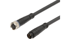 Av98a161, Akcesoria, Kabel Połączeniowy, 3 M, Żeński M8 (Gniazdo) 3-Pinowy...