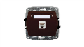 Trend Gniazda Komputerowe Pojedyncze 1Xrj45, Kat. 5E, 8-Stykowy Brązowy 4Gk-1