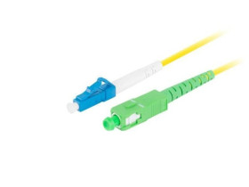 PATCHCORD ŚWIATŁOWODOWY SM LC/UPC-SC/APC SIMPLEX 3.0MM LSZH G657A1 1M ŻÓŁTY LANBERG FO-LUSA-SS11-0010-YE