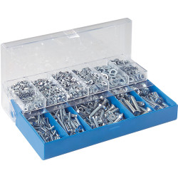 Affix Countersunk Hex Head Screw, Nut &amp; Washer Assortment In Case - 1000 Piece