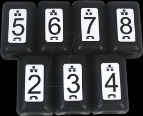 226508 Wiremap identifiers, set of 7, #2 - #8