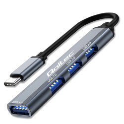Hub USB typ C 3.1 / USB 3.0 + 3x USB 2.0 Qoltec
