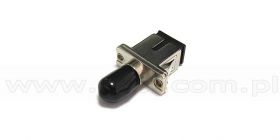 Adapter światłowodowy hybrydowy SC/UPC - ST/UPC simplex, jednomodowy