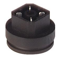 G4A1M MT wtyk 4 styki, do PCB, czarny przyłącze lutowane, metalowa tuleja gwintowana, Hirschmann, 932823100, G4A1MMT, G 4 A 1 M