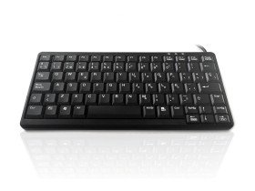 Klawiatura Kompaktowa przewodowa, kolor: Czarny, PS/2 i USB, QWERTY (Hiszpania), Ceratech