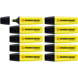 STABILO 70/24 Highlighter BOSS ORIGINAL Pack of 10 Yellow