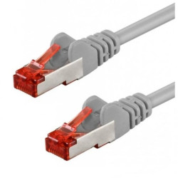 Patchcord S/FTP kat.6 PiMF kabel sieciowy LAN 2x RJ45 linka szary 0,25m