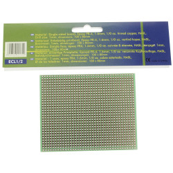 Velleman ECL1/2 Eurocard PCB 80x100mm Contact Spacing 2.54mm 1 piece.