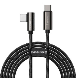 Kabel wt.USB-C/wt.USB-C 1m BASEU TYPE-C kątowy Black QC.4.0 20V/5A 100W