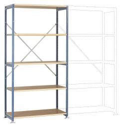 Manuflex RP1008.0001 Moduł podstawowy regału 100 kg (S x W x G) 970 x 2000 x 600 mm stal malowany proszkowo szary, zielo