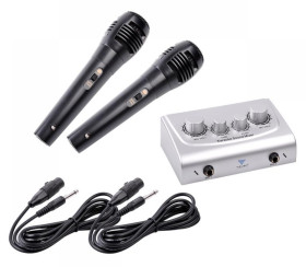 Mikser karaoke + 2 mikrofony Azusa