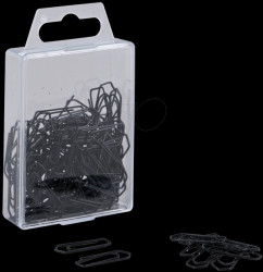Paper clips, 26 mm, painted, black