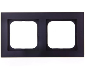 SONATA Ramka podwójna czarny metalik R-2R/33