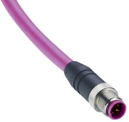 0975 254 102/1 M, przewód z wtykiem M12 kodowanie B PROFIBUS, izolacja PUR 2x0,34mm2 + ekran podłączony do nakrętki, LUMBERG, 12