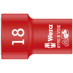 Wera 05004962001 8790 B Zyklop VDE 3/8&quot; Drive Socket 18 x 46mm