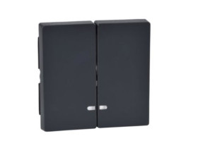 MERTEN SYSTEM M Klawisz podwójny z okienkiem sygnalizacyjnym antracytowy MTN3420-0414 SCHNEIDER ELECTRIC