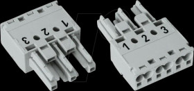 770-243 WINSTA® MIDI socket, 3-pin, without strain relief