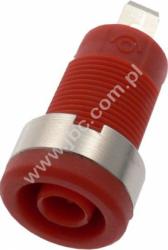 3274-RT Gniazdo bezp. 4mm, konektor 4,8mm, 36A, czerwony, ELECTRO-PJP, 3274RT