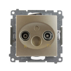 Gniazdo antenowe RTV końcowe złoty mat DAK.01/44 Kontakt Simon54