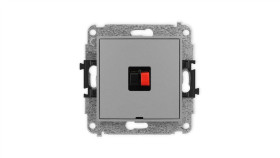 Icon Mechanizm Gniazda Głośnikowego Pojedynczego, Bez Pola Opisowego Szary...