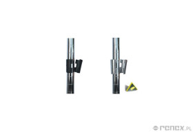 Zacisk chromowany - mocowanie półek i słupków, komplet 4 szt.