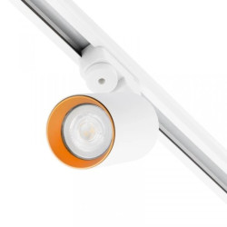 Reflektor Szynowy GU10 Biało - Złoty SAGI Lampa do Szynoprzewodów Jednofazowych