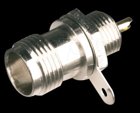 Built-in TNC socket, soldered version, 50 Ω