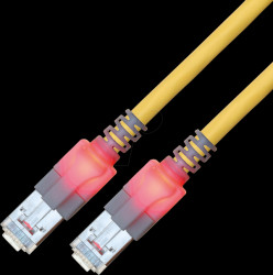 CS1OYCDCD0020 Cat.6 LED patch cable, DualBoot, S/FTP yellow, 2 m