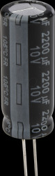 EEUFR1A222L Electrolytic capacitor, radial, 2220 µF, 10 V, 105°C, low ESR
