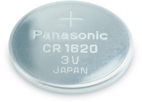 Lithium-button cell, CR1620, 3 V, 75 mAh, CR-1620