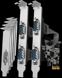 PCEA-S4N 4-port RS232, serial, PCIe card