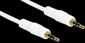 83743 Stereo Jack Cable 3.5 mm 3 pin male &gt; male 0.5 m white