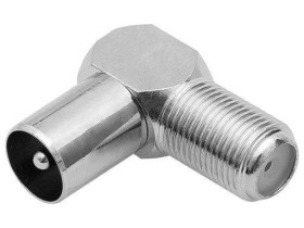 PRZEJŚCIE GNIAZDA F NA WTYK ANTENOWY KĄTOWY