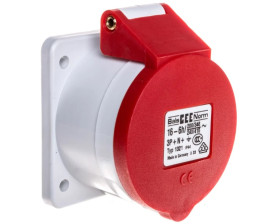 Gniazdo tablicowe 16A 5P 400V 6h IP44 proste 1321