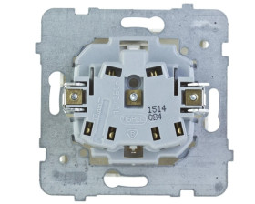 KARO Gniazdo pojedyncze b/u z przesłonami ecru perłowy GP-1SP/m/42