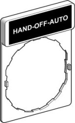 Ramka do mocowania etykiet 30x40mm, z etykietą 8x27mm HAND-OFF-AUTO ZBY2387