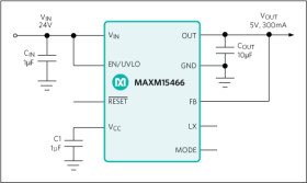 4.5V to 42V, 300mA Himalaya uSLIC Step-Down Power Module