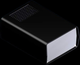 ABS enclosure, (L x W x H) 178 x 128 x 72 mm, black (RAL 9004), KL22.9